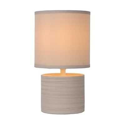 LUCIDE GREASBY Tafellamp (fitting, E14 Ø 14 cm, crème) LUCIDE GREASBY Tafellamp (fitting, E14 Ø 14 cm, crème)