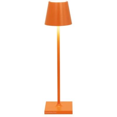 Zafferano Poldina Micro, oplaadbare en draadloze tafellamp met touch-bediening, geschikt voor woonkamer en buiten, dimmer 2200-3000 K, hoogte 27,5 cm, kleur: oranje Zafferano Poldina Micro, oplaadbare en draadloze tafellamp met touch-bediening, geschikt voor woonkamer en buiten, dimmer 2200-3000 K, hoogte 27,5 cm, kleur: oranje
