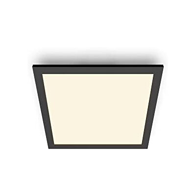 Philips LED-plafondlamp, zwart, vierkant, warmwit licht, 12 W, dimbaar, super slank design, geïntegreerde LED-lamp Philips LED-plafondlamp, zwart, vierkant, warmwit licht, 12 W, dimbaar, super slank design, geïntegreerde LED-lamp