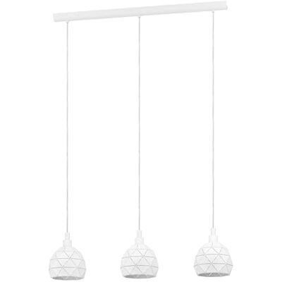 EGLO Hanglamp Roccaforte, 3 lichtpunten, hanglamp van staal, kleur: wit, fitting: E14 EGLO Hanglamp Roccaforte, 3 lichtpunten, hanglamp van staal, kleur: wit, fitting: E14
