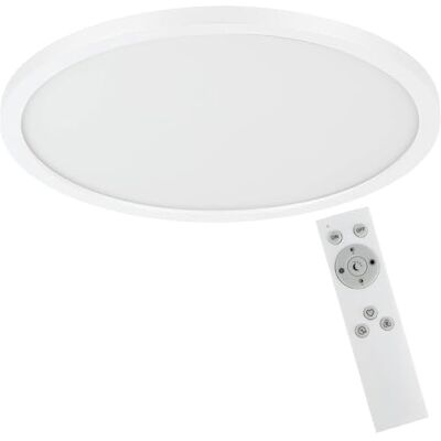 EGLO Campaspero led-paneel, dimbare plafondlamp met afstandsbediening, plafondlamp voor kantoor, kunststof armatuur wit, warm wit koud, Ø 30 cm EGLO Campaspero led-paneel, dimbare plafondlamp met afstandsbediening, plafondlamp voor kantoor, kunststof armatuur wit, warm wit koud, Ø 30 cm