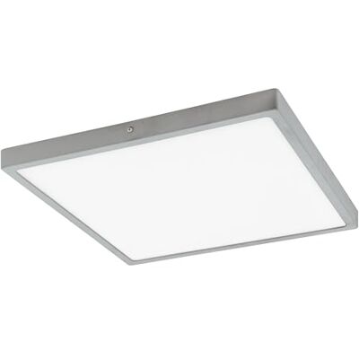 EGLO LED plafondlamp Fueva 1, 1 lichtpunt, materiaal: aluminium, kunststof, kleur: zilver, wit, L: 40x40 cm, warm wit EGLO LED plafondlamp Fueva 1, 1 lichtpunt, materiaal: aluminium, kunststof, kleur: zilver, wit, L: 40x40 cm, warm wit