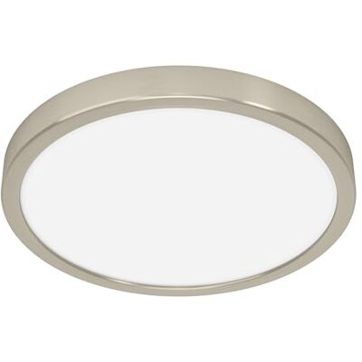 EGLO Fueva 6 led-plafondlamp, ronde plafondlamp, bureauverlichting, opbouwlamp van zilverkleurig metaal en kunststof, wit, warm wit koud wit, ø 28 cm EGLO Fueva 6 led-plafondlamp, ronde plafondlamp, bureauverlichting, opbouwlamp van zilverkleurig metaal en kunststof, wit, warm wit koud wit, ø 28 cm