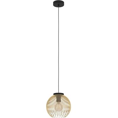 EGLO Venezuela hanglamp kroonluchter voor woonkamer eetkamer plafondlamp hanglamp metaal zwart goud metalen fitting E27 EGLO Venezuela hanglamp kroonluchter voor woonkamer eetkamer plafondlamp hanglamp metaal zwart goud metalen fitting E27