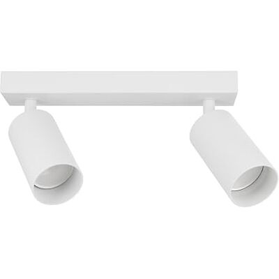 EDO Plafondspots, draaibaar, wit, MALGA 2, plafondlamp met GU10-fitting, moderne plafondverlichting, plafondlamp 230 V, spotlijst zonder lampen voor woonkamer slaapkamer EDO Plafondspots, draaibaar, wit, MALGA 2, plafondlamp met GU10-fitting, moderne plafondverlichting, plafondlamp 230 V, spotlijst zonder lampen voor woonkamer slaapkamer