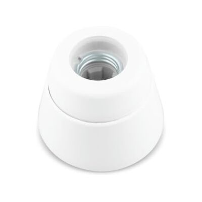 VoltShine Rechte E-27 fitting van 4A porselein, ideaal voor led- en halogeenlampen, biedt een veilige en esthetische verbinding in elektrische installaties. VoltShine Rechte E-27 fitting van 4A porselein, ideaal voor led- en halogeenlampen, biedt een veilige en esthetische verbinding in elektrische installaties.