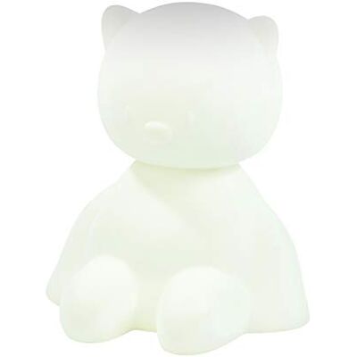 Nattou Led-kattennachtlampje, siliconen, spraakactivering, 7 kleuren, BPA-vrij, 13,5 x 10,5 x 15 cm, siliconen, wit Nattou Led-kattennachtlampje, siliconen, spraakactivering, 7 kleuren, BPA-vrij, 13,5 x 10,5 x 15 cm, siliconen, wit