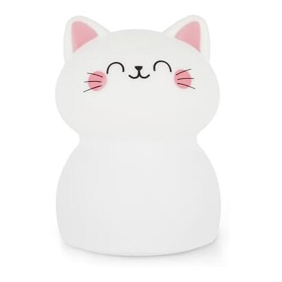 Legami Oplaadbaar Soft Dreams nachtlampje voor kinderen, Kitty thema, meerkleurig, USB type C-kabel inbegrepen Legami Oplaadbaar Soft Dreams nachtlampje voor kinderen, Kitty thema, meerkleurig, USB type C-kabel inbegrepen