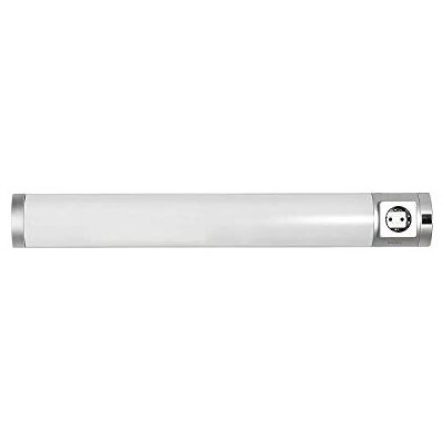 Licht-Erlebnisse LED badkamerlamp met stopcontact SOFT zilver koud wit 6500K 450lm tijdloze wandlamp met schakelaar keuken badkamer Licht-Erlebnisse LED badkamerlamp met stopcontact SOFT zilver koud wit 6500K 450lm tijdloze wandlamp met schakelaar keuken badkamer
