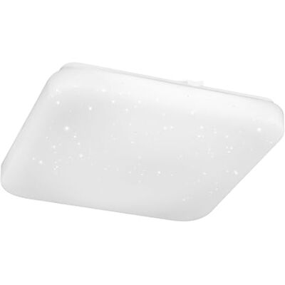 EGLO Pogliola led-plafondlamp, plafondlamp met crystal effect en dip schakelaar, keukenverlichting, metalen paneel en kunststof in wit, warm wit neutraal koud, 33 x 33 cm EGLO Pogliola led-plafondlamp, plafondlamp met crystal effect en dip schakelaar, keukenverlichting, metalen paneel en kunststof in wit, warm wit neutraal koud, 33 x 33 cm