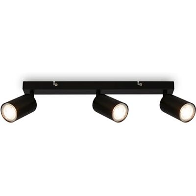 Briloner Draaibare plafondlamp, GU10 fitting, max. 9 W, plafondlamp, woonkamerlamp, slaapkamerlamp, keukenlamp, plafondspot, gangverlichting, 44 cm, zwart Briloner Draaibare plafondlamp, GU10 fitting, max. 9 W, plafondlamp, woonkamerlamp, slaapkamerlamp, keukenlamp, plafondspot, gangverlichting, 44 cm, zwart