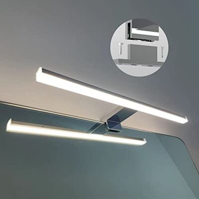 DILUMEN Spiegellamp, 8 W, 800 lm, 40 cm, spiegellamp, badkamer, spiegelkast, 230 V, IP44, spiegellamp, badkamer, natuurlijk wit, 4000 K, CRI>80 DILUMEN Spiegellamp, 8 W, 800 lm, 40 cm, spiegellamp, badkamer, spiegelkast, 230 V, IP44, spiegellamp, badkamer, natuurlijk wit, 4000 K, CRI>80