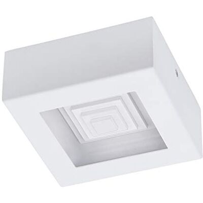 EGLO Ferreros Led-plafondlamp, 1 lichts moderne lamp van staal en kunststof, voor woonkamer, keuken of hal, wit EGLO Ferreros Led-plafondlamp, 1 lichts moderne lamp van staal en kunststof, voor woonkamer, keuken of hal, wit