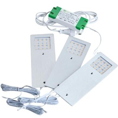 Loevschall Stella Set van 3 led-spots voor keukenkast, led-plafondlamp, moderne keukenverlichting Loevschall Stella Set van 3 led-spots voor keukenkast, led-plafondlamp, moderne keukenverlichting