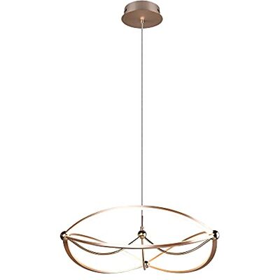 Trio Leuchten Charivari LED hanglamp metaal messing mat met dimmer 321210108 Trio Leuchten Charivari LED hanglamp metaal messing mat met dimmer 321210108