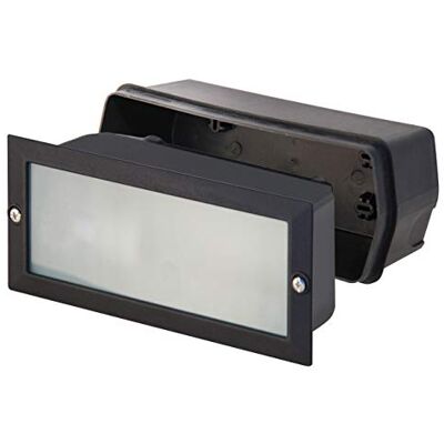 Velamp Inbouwspot voor oprit buiten IP54 met fitting voor E27-lampen, LED-compatibel, inbouwbehuizing, zwart Velamp Inbouwspot voor oprit buiten IP54 met fitting voor E27-lampen, LED-compatibel, inbouwbehuizing, zwart