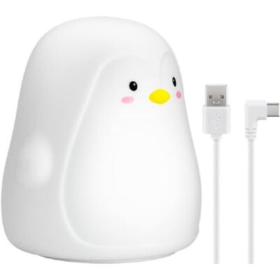 goobay 61648 led-nachtlampje in pinguïnvorm, geschikt als hulpmiddel bij het inslapen, borstvoeding en decoratie van de kinderkamer, licht op in warm wit licht, 7 goobay 61648 led-nachtlampje in pinguïnvorm, geschikt als hulpmiddel bij het inslapen, borstvoeding en decoratie van de kinderkamer, licht op in warm wit licht, 7