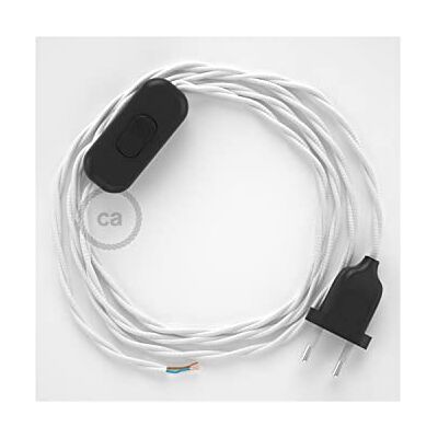 Creative Kabel voor lamp, kabel TM01 zijdeeffect, wit, 1,80 m. Kies de kleur van stekker en schakelaar. Zwart Creative Kabel voor lamp, kabel TM01 zijdeeffect, wit, 1,80 m. Kies de kleur van stekker en schakelaar. Zwart