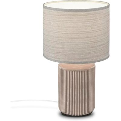 Briloner Tafellamp met stoffen lampenkap, kabelschakelaar, keramische voet, lamp, bedlamp, tafellamp, decoratieve lamp, bureaulamp, leeslamp, woonkamer, slaapkamer Briloner Tafellamp met stoffen lampenkap, kabelschakelaar, keramische voet, lamp, bedlamp, tafellamp, decoratieve lamp, bureaulamp, leeslamp, woonkamer, slaapkamer