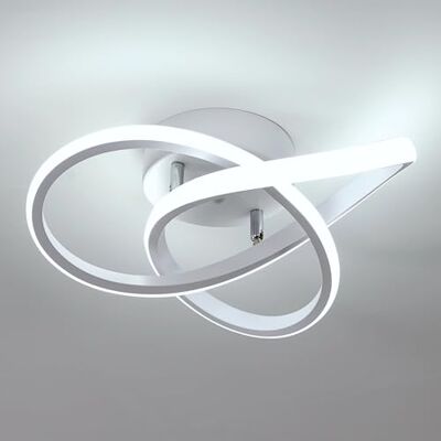 Comely Moderne led-plafondlamp, 30 W, 3375 lm, bloemenvorm, plafondlamp, voor slaapkamer, hal, keuken, badkamer, koud wit licht, 6500 K, wit Comely Moderne led-plafondlamp, 30 W, 3375 lm, bloemenvorm, plafondlamp, voor slaapkamer, hal, keuken, badkamer, koud wit licht, 6500 K, wit