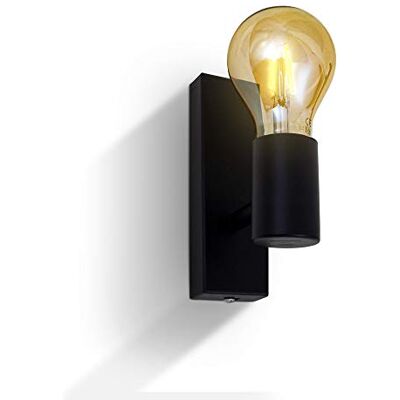 B.K.Licht Wandlamp, vintage lamp, retro design wandspot, draaibaar en draaibaar, E27 fitting, max. 60 watt, gloeilamp niet inbegrepen, binnenverlichting woonkamer, eetkamer, hal B.K.Licht Wandlamp, vintage lamp, retro design wandspot, draaibaar en draaibaar, E27 fitting, max. 60 watt, gloeilamp niet inbegrepen, binnenverlichting woonkamer, eetkamer, hal
