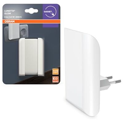 OSRAM LUNETTA Glow nachtlampje met indirect licht, 3000 K Lunetta Glow, spotverlichting en plafondspots, wit, 25.000 uur, 1 stuk OSRAM LUNETTA Glow nachtlampje met indirect licht, 3000 K Lunetta Glow, spotverlichting en plafondspots, wit, 25.000 uur, 1 stuk
