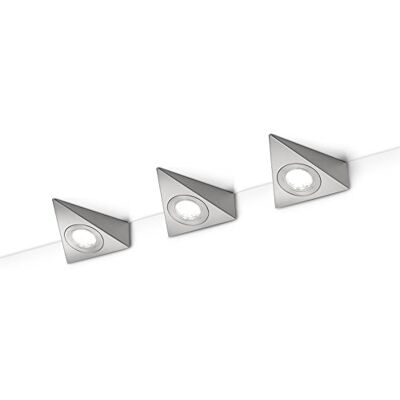Trio Leuchten Ecco 273370307 led-spots, metaal, 3 W, mat nikkel Trio Leuchten Ecco 273370307 led-spots, metaal, 3 W, mat nikkel