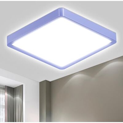 LQWELL ® Led-plafondlamp, badkamerlamp, waterdicht, IP44, vierkant, plat, 23 W, 6000 K, 2600 lm, dun, voor woonkamer, badkamer, slaapkamer, keuken, hal, hal, kantoor, 300 x 25 mm LQWELL ® Led-plafondlamp, badkamerlamp, waterdicht, IP44, vierkant, plat, 23 W, 6000 K, 2600 lm, dun, voor woonkamer, badkamer, slaapkamer, keuken, hal, hal, kantoor, 300 x 25 mm