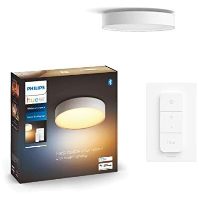 Philips Enrave Plafondlamp Dimbaar Warm tot Koel Wit Licht – Werkt met Alexa, Google Home & Apple HomeKit – Verbind met Hue Bridge Smart Lamp 26 cm Inclusief 1 Dimmer Switch Wit Philips Enrave Plafondlamp Dimbaar Warm tot Koel Wit Licht – Werkt met Alexa, Google Home & Apple HomeKit – Verbind met Hue Bridge Smart Lamp 26 cm Inclusief 1 Dimmer Switch Wit