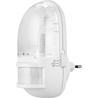 REV Nachtlampje, stekkerlamp met bewegingsmelder, detectiehoek van 110 graden tot 5 m, led-nachtlampje, wit REV Nachtlampje, stekkerlamp met bewegingsmelder, detectiehoek van 110 graden tot 5 m, led-nachtlampje, wit