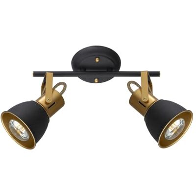 ARTE LAMP Led-plafondlamp voor 2 lampen, met zwarte metalen lampenkap, voor keuken, kantoor of thuis ARTE LAMP Led-plafondlamp voor 2 lampen, met zwarte metalen lampenkap, voor keuken, kantoor of thuis
