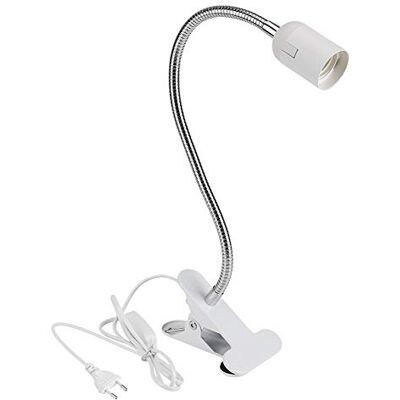 Bonlux E27 Lampenhouder met Klem en Europese Stekker voor LED Tafellamp met Clip Nachtlezen Lamp Bedlamp met Klem Clip Lamp Bonlux E27 Lampenhouder met Klem en Europese Stekker voor LED Tafellamp met Clip Nachtlezen Lamp Bedlamp met Klem Clip Lamp