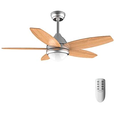 Cecotec Plafondventilator met Energysilence Aero 495. 55 W, diameter 42 inch met 5 omkeerbare messen, ledlicht, afstandsbediening, timer tot 8 uur, 3 snelheden Cecotec Plafondventilator met Energysilence Aero 495. 55 W, diameter 42 inch met 5 omkeerbare messen, ledlicht, afstandsbediening, timer tot 8 uur, 3 snelheden