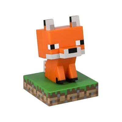 Paladone Minecraft officieel gelicentieerde vos-bureaulamp speelkamer Lamp van 11 cm met vossenkarakter, werkt op batterijen, verzamelbaar voor slaapkamers, planken en speelruimtes Paladone Minecraft officieel gelicentieerde vos-bureaulamp speelkamer Lamp van 11 cm met vossenkarakter, werkt op batterijen, verzamelbaar voor slaapkamers, planken en speelruimtes
