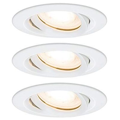 Paulmann Nova Plus Led-inbouwspot, 3-delig, draaibaar, 2700 K Set van 3 draaibare lampen, IP65 (spatwaterdicht), dimbaar, GU10, warm wit licht Paulmann Nova Plus Led-inbouwspot, 3-delig, draaibaar, 2700 K Set van 3 draaibare lampen, IP65 (spatwaterdicht), dimbaar, GU10, warm wit licht