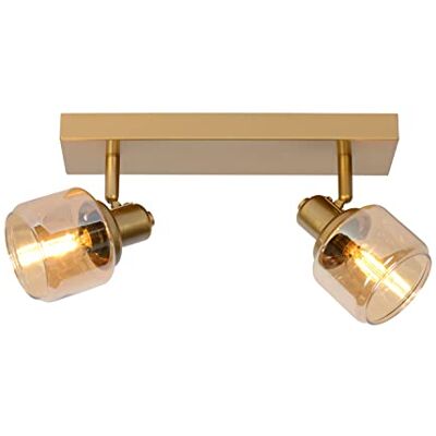 LUCIDE BJORN Plafondspot – 2 x E14 – mat goud/messing LUCIDE BJORN Plafondspot – 2 x E14 – mat goud/messing