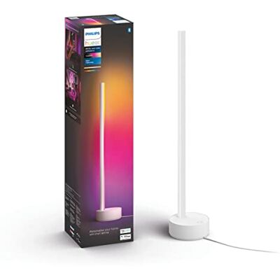 Philips Gradient Sign Tafellamp Wit en Gekleurd Licht Werkt met Alexa en Google Home Verbind met Bluetooth of Hue Bridge Dimbaar 55 cm hoog Wit Philips Gradient Sign Tafellamp Wit en Gekleurd Licht Werkt met Alexa en Google Home Verbind met Bluetooth of Hue Bridge Dimbaar 55 cm hoog Wit