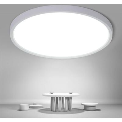 Osairous Comely Led-plafondlamp, diameter 40 cm, 36 W, 3980 lm, plafondlamp, IP44, badkamer, led, 6500 K, wit licht, voor slaapkamer, badkamer, keuken, hal, balkon Osairous Comely Led-plafondlamp, diameter 40 cm, 36 W, 3980 lm, plafondlamp, IP44, badkamer, led, 6500 K, wit licht, voor slaapkamer, badkamer, keuken, hal, balkon