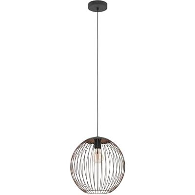 EGLO Almanzora hanglamp hanglamp plafondlamp eetkamer kroonluchter woonkamer metaal zwart koper E27 fitting Ø 32 cm EGLO Almanzora hanglamp hanglamp plafondlamp eetkamer kroonluchter woonkamer metaal zwart koper E27 fitting Ø 32 cm