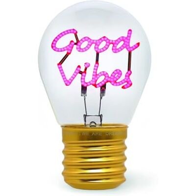 Legami Tafellamp in lampvorm, oplaadbaar met USB-kabel, draadloos, fictielamp, Good Vibes, 6,8 x 10,3 cm Legami Tafellamp in lampvorm, oplaadbaar met USB-kabel, draadloos, fictielamp, Good Vibes, 6,8 x 10,3 cm