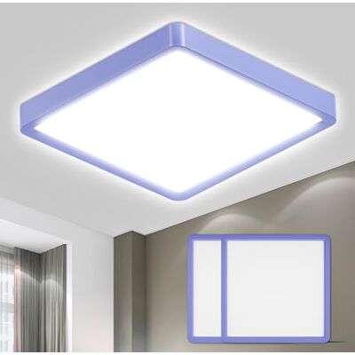 LQWELL Led-plafondlamp, badkamerlamp, waterdicht, IP44, vierkant, plat, 18 W, 6000 K, 1600 lm, dun, voor woonkamer, badkamer, slaapkamer, keuken, hal, kelder, kantoor, 220 x 24 mm LQWELL Led-plafondlamp, badkamerlamp, waterdicht, IP44, vierkant, plat, 18 W, 6000 K, 1600 lm, dun, voor woonkamer, badkamer, slaapkamer, keuken, hal, kelder, kantoor, 220 x 24 mm
