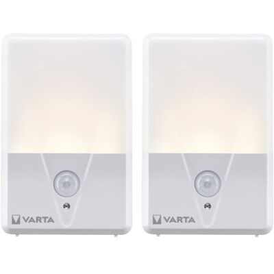 Varta Nachtlampje met bewegingsmelder (batterijen) bewegingsfunctie LED-lichtopbrengst tot 17 lumen Motion Sensor Night Light Twin Pack, arrêt automatique, 3 options de montage, sans Piles, antichoc et fiable Varta Nachtlampje met bewegingsmelder (batterijen) bewegingsfunctie LED-lichtopbrengst tot 17 lumen Motion Sensor Night Light Twin Pack, arrêt automatique, 3 options de montage, sans Piles, antichoc et fiable