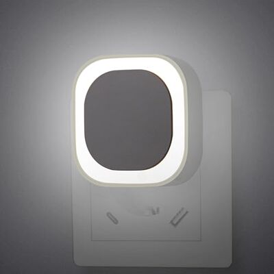 YUNLEX Set van 2 nachtlampjes met schemeringssensor, indirect licht, instelbare helderheid, voor kinderkamer, hal, trap, slaapkamer, keuken, badkamer (wit) YUNLEX Set van 2 nachtlampjes met schemeringssensor, indirect licht, instelbare helderheid, voor kinderkamer, hal, trap, slaapkamer, keuken, badkamer (wit)