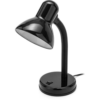 Velamp CHARLESTON: Bureaulamp met E27-fitting, zwart Velamp CHARLESTON: Bureaulamp met E27-fitting, zwart