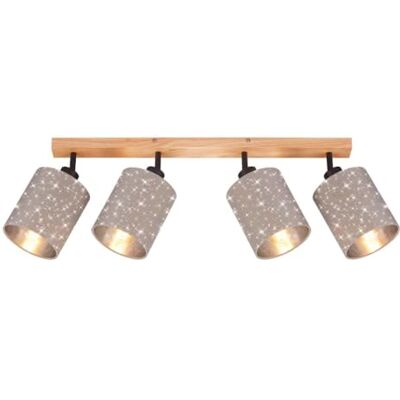 Briloner Plafondlamp met sterrenhemel, draaibaar, stoffen kap, plafondlamp, lamp, slaapkamerlamp, keukenlamp, plafondlamp, 65 x 13 x 15,5 cm, taupe Briloner Plafondlamp met sterrenhemel, draaibaar, stoffen kap, plafondlamp, lamp, slaapkamerlamp, keukenlamp, plafondlamp, 65 x 13 x 15,5 cm, taupe