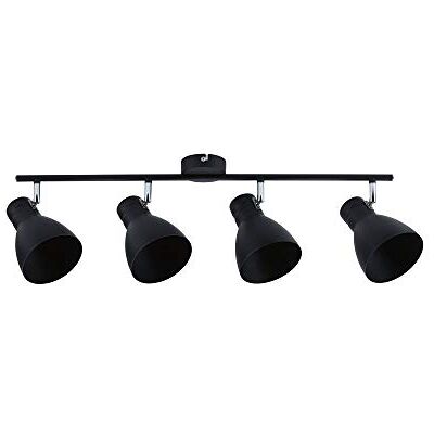 Paulmann Plafondlamp Spotlight Davy 4x20W zwart metaal spot E27 zonder lamp 66762 Paulmann Plafondlamp Spotlight Davy 4x20W zwart metaal spot E27 zonder lamp 66762
