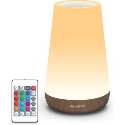 Auxmir Nachtlampje met touchscreen, tafellamp voor kinderen, 13 veranderende kleuren en 3 verlichtingsmodi, nachtlampje voor borstvoeding 's nachts, oplaadbaar voor babykamer Auxmir Nachtlampje met touchscreen, tafellamp voor kinderen, 13 veranderende kleuren en 3 verlichtingsmodi, nachtlampje voor borstvoeding 's nachts, oplaadbaar voor babykamer