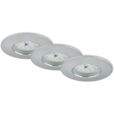 Briloner Leuchten 7204-039 Set van 3 led-inbouwspots voor badkamer, IP44, energiebesparend, 230 V, 5 W, 400 lm, IP44, aluminium Briloner Leuchten 7204-039 Set van 3 led-inbouwspots voor badkamer, IP44, energiebesparend, 230 V, 5 W, 400 lm, IP44, aluminium