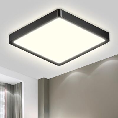 LQWELL ® Led-plafondlamp, badkamerlamp, waterdicht, IP44, vierkant, plat, 23 W, 4000 K, 2600 lm, dun, voor woonkamer, badkamer, slaapkamer, keuken, hal, kelder, kantoor, 300 x 25 mm LQWELL ® Led-plafondlamp, badkamerlamp, waterdicht, IP44, vierkant, plat, 23 W, 4000 K, 2600 lm, dun, voor woonkamer, badkamer, slaapkamer, keuken, hal, kelder, kantoor, 300 x 25 mm