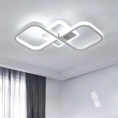 Comely Moderne vierkante led-plafondlamp, 40 W, 40 cm, 3000 K-6500 K, moderne led-plafondlamp met afstandsbediening voor slaapkamer, woonkamer, wit Comely Moderne vierkante led-plafondlamp, 40 W, 40 cm, 3000 K-6500 K, moderne led-plafondlamp met afstandsbediening voor slaapkamer, woonkamer, wit